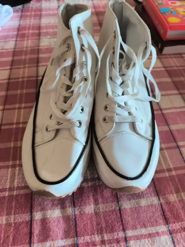 Zapatillas plataforma blancas