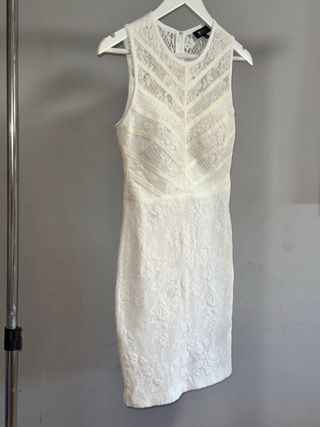 Vestido Guess Blanco Encaje Talla XS
