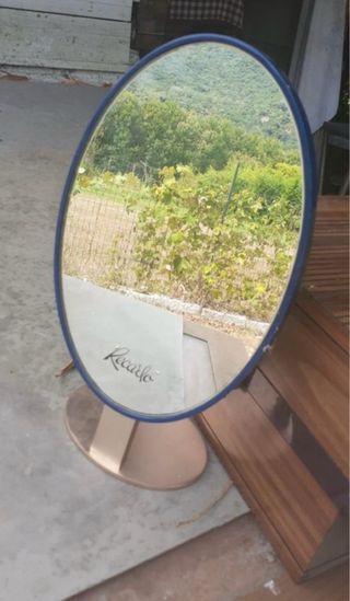 Specchio Recarlo blu e oro