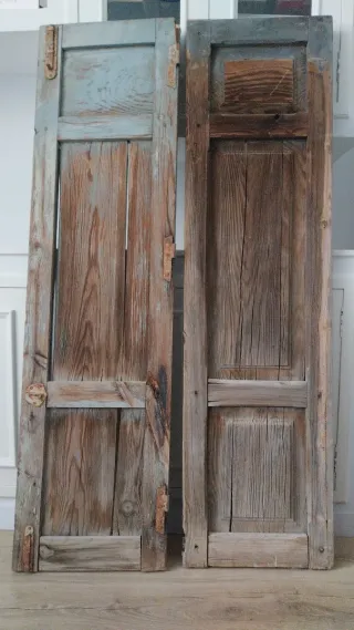 2 Ventanas Antiguas Madera Rústica