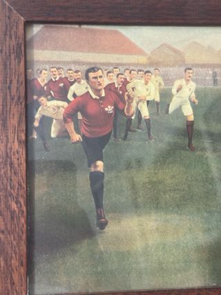 Quadro con scena sportiva vintage