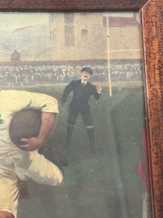 Quadro con scena sportiva vintage