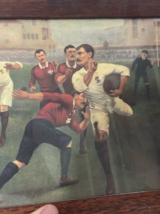 Quadro con scena sportiva vintage