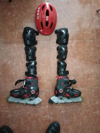 Kit Infantil de patines + casco y protección 