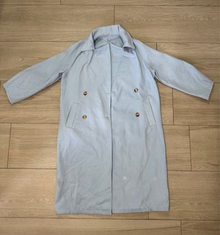 Cappotto lungo azzurro