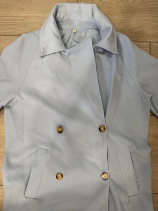 Cappotto lungo azzurro