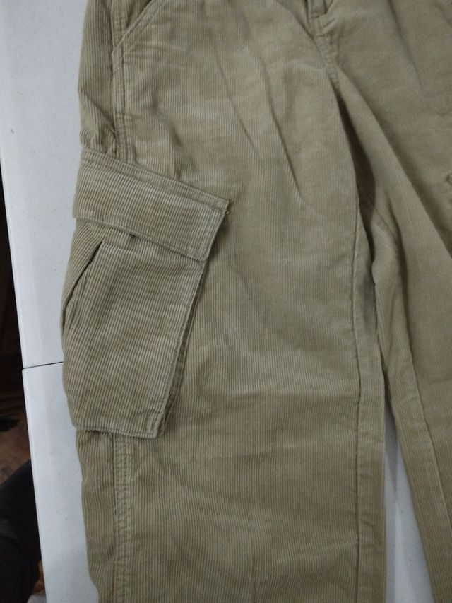 Pantalón cargo pana beige niña 11 años