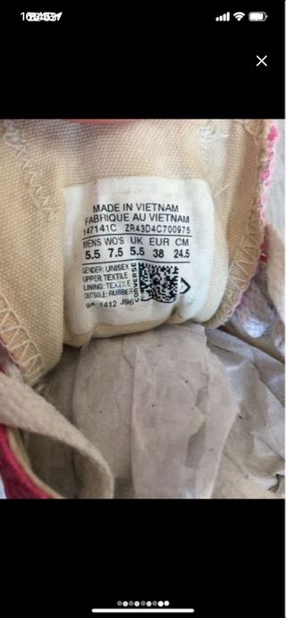 Zapatillas Converse rosas talla 38