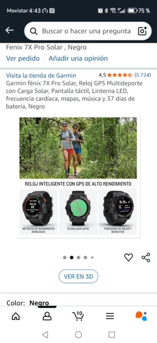 Garmin Fenix 7X Pro Negro Nuevo