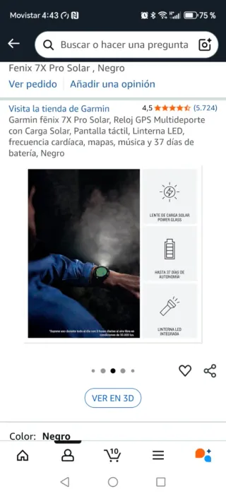 Garmin Fenix 7X Pro Negro Nuevo
