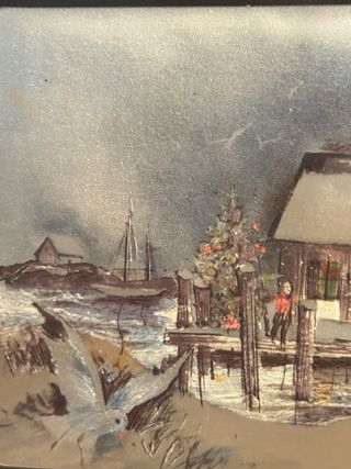 Quadro con scena invernale