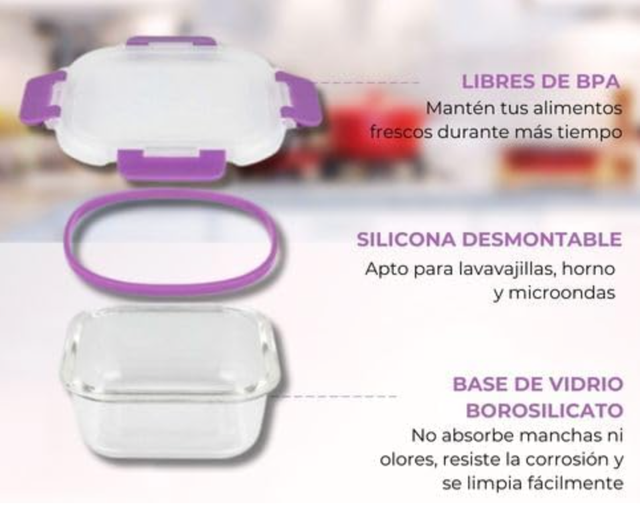 Recipientes de Cristal Para Alimentos  9 unidades