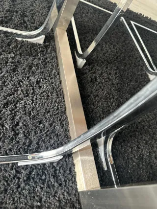 Mesa Rectangular Cristal y Acero