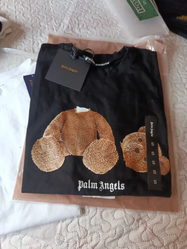 Camiseta Palm Angels Oso Negra Talla S