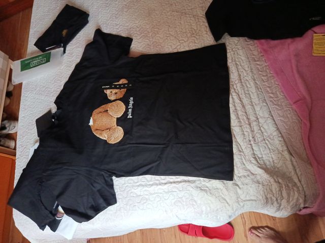 Camiseta Palm Angels Oso Negra Talla S