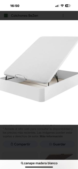 Canapé Madera Blanco 90cm BeZen