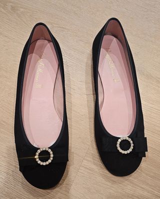 Bailarinas Pretty Ballerinas Negras. Talla 38,5. N