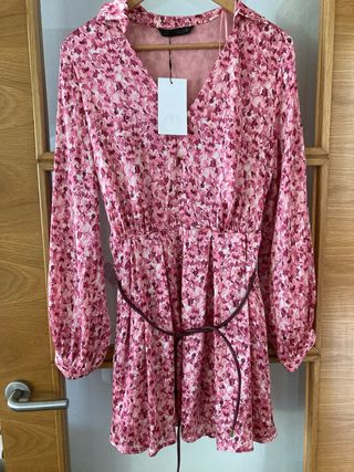 Vestido Zara floral rosa