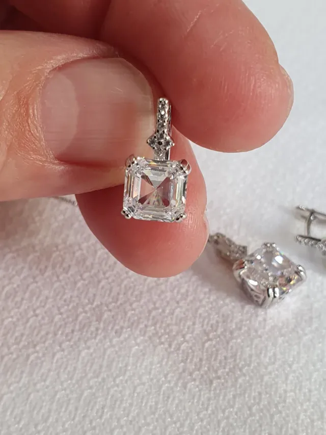 Pendientes PLATA Y CIRCONITAS. REGALO NAVIDAD.