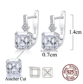Pendientes PLATA Y CIRCONITAS 