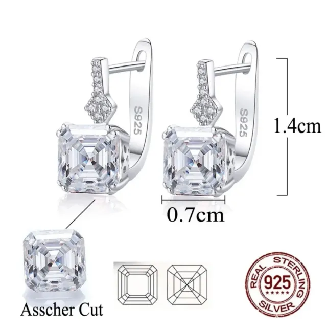 Pendientes PLATA Y CIRCONITAS. REGALO NAVIDAD.