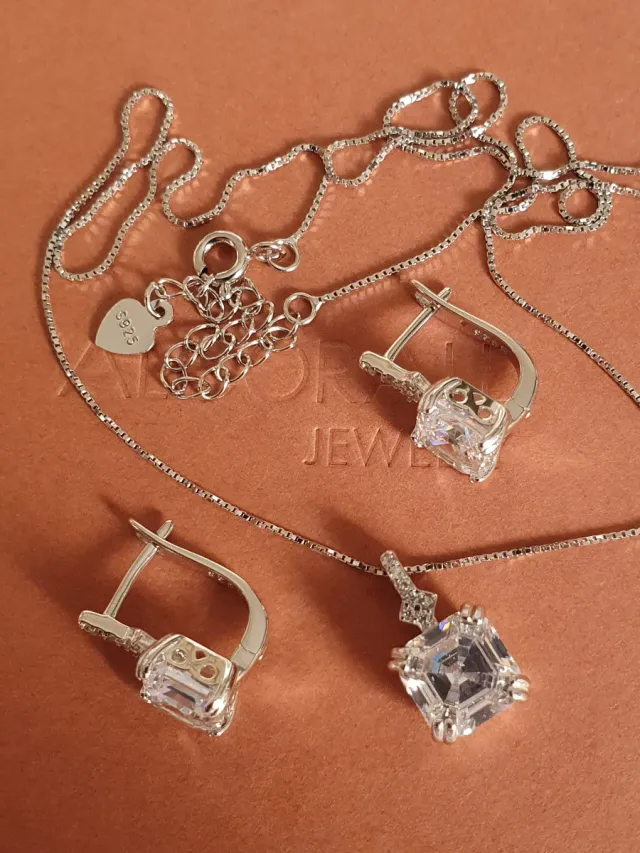 Pendientes PLATA Y CIRCONITAS. REGALO NAVIDAD.