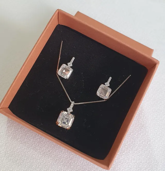 Pendientes PLATA Y CIRCONITAS. REGALO NAVIDAD.
