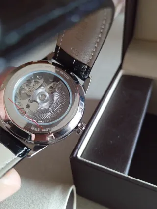 Reloj Orient Automático Open Heart Negro/Plata