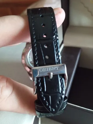 Reloj Orient Automático Open Heart Negro/Plata
