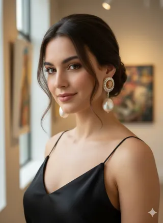 Orecchini cammeo, perla e argento