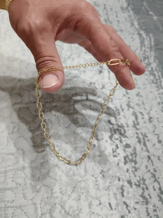 Gargantilla Acero Titanio Retales Cruzado