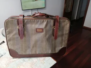 Maleta Vintage Vanguard Marrón y Beige