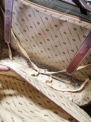 Maleta Vintage Vanguard Marrón y Beige