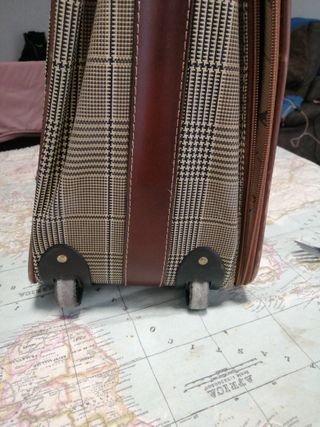 Maleta Vintage Vanguard Marrón y Beige