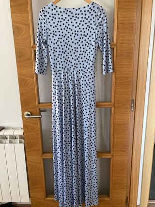 Vestido Poete lunares azul y negro