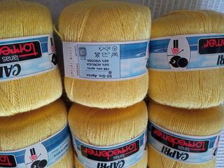 9 Ovillos Lana Hilo Amarillo Capri Torredemer