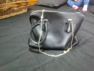 Bolso Adolfo Domínguez Negro Impecable de piel