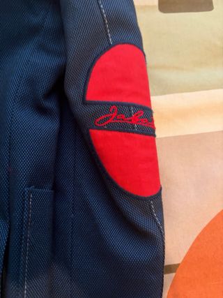Americana ceremonia niño T4-5 azul y rojo 
