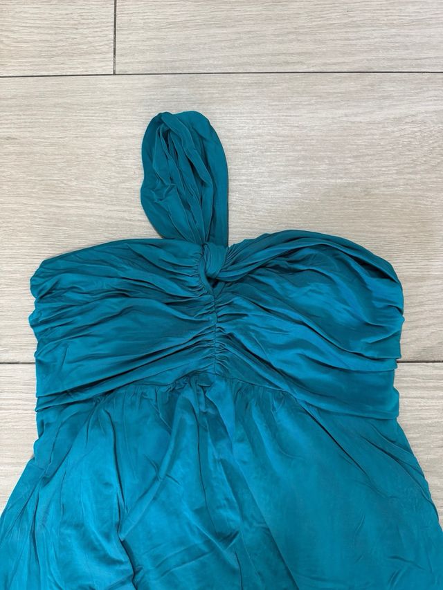 Vestito corto blu petrolio