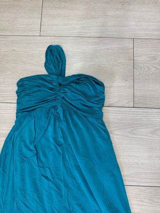 Vestito corto blu petrolio