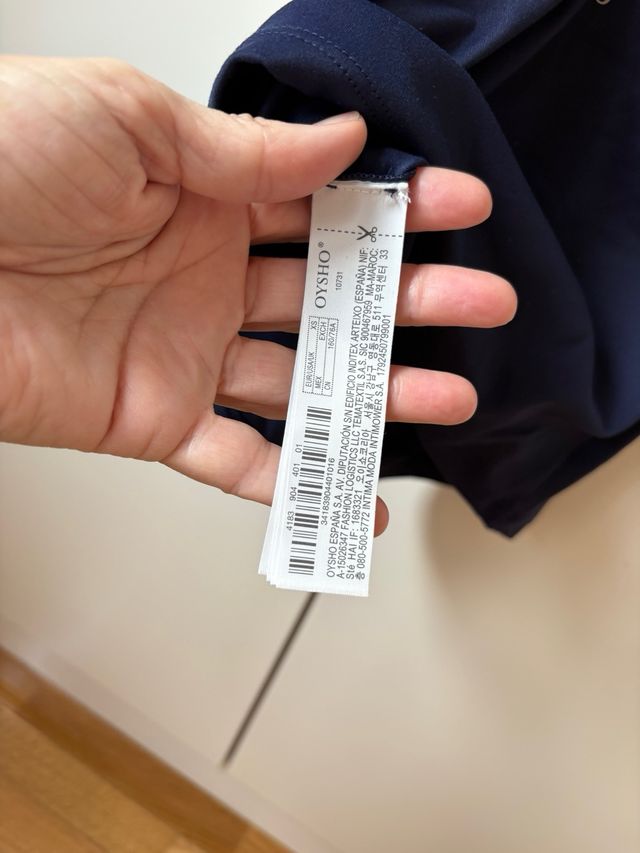 Camiseta deportiva Oysho azul mujer XS