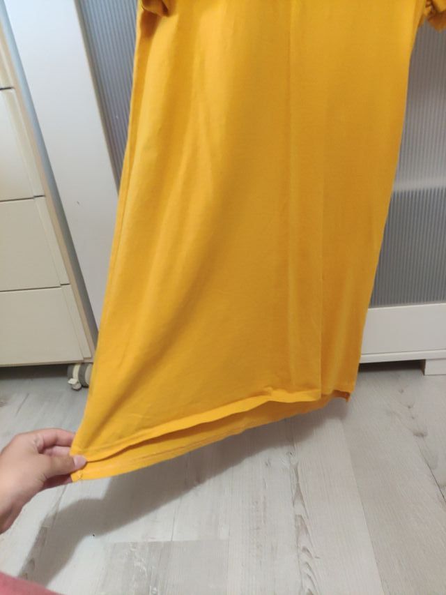 Vestido amarillo manga corta