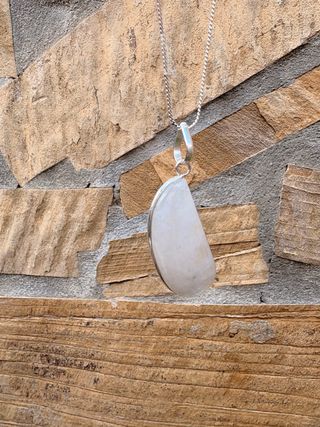 Colgante y cadena plata 925 piedra luna