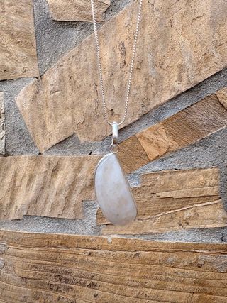 Colgante y cadena plata 925 piedra luna
