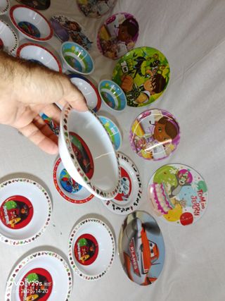 25 pezzi melamina piatti e ciotole bambini