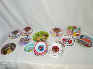 25 pezzi melamina piatti e ciotole bambini