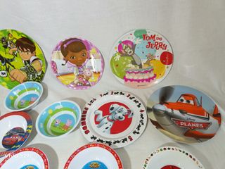 25 pezzi melamina piatti e ciotole bambini