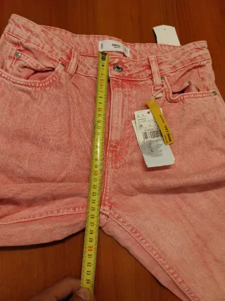 Pantalón vaquero Mango rosa mujer