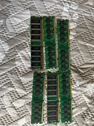 6 Memorias RAM 1GB DDR
