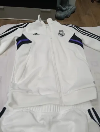 Chándal Real Madrid Adidas Niño Blanco